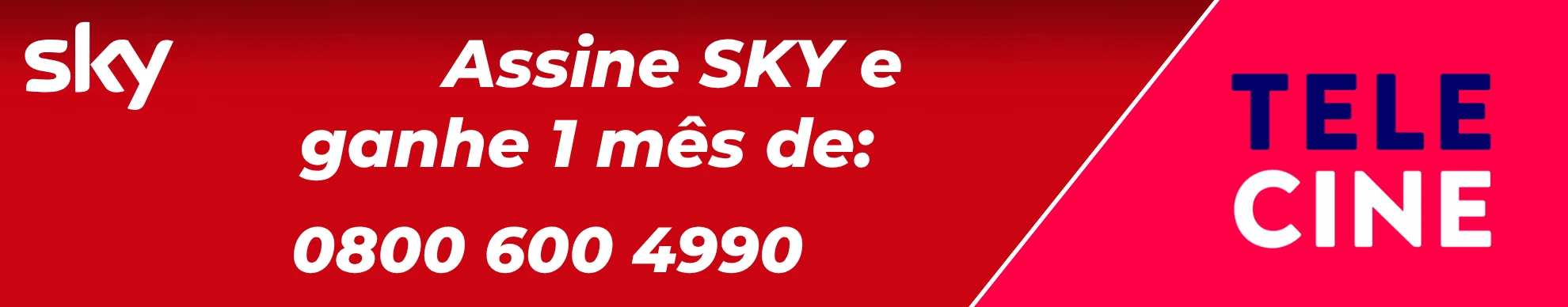 Assine SKY com Adesão de apenas R$ 1,90 e ganhe 1 mês de Telecine. Aproveite!